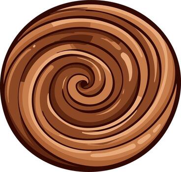 arremolinándose Rico chocolate crema modelo con concéntrico círculos y Destacar vector