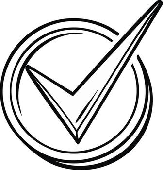 Check mark in circle vector