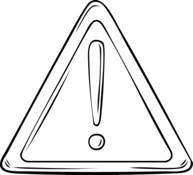 Exclamation mark inside a triangle warning symbol illustration vector