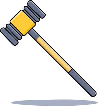 A judge's gavel icon vector