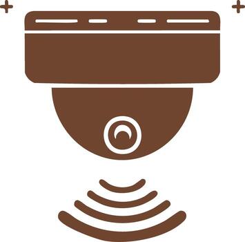 Wireless Smart Home Security System Icon Representing Connectivity, and Monitoring for Safety and Security vector