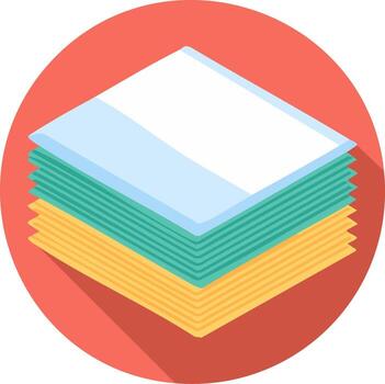 Stack of Color Paper Sheets or Pages Flat Illustration for Print Design and Web vector