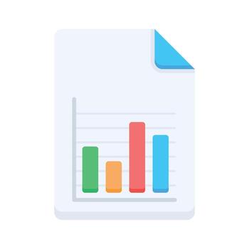 An eye catching flat style icon of business report, data reporting, and business documents. vector
