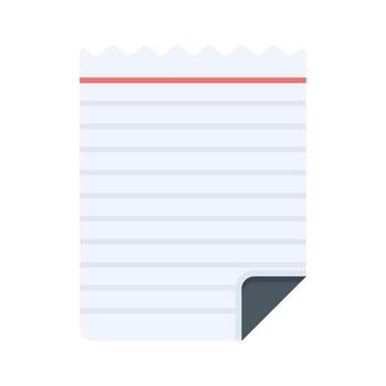 Notepad icon representing writing, notes, and documentation in business vector