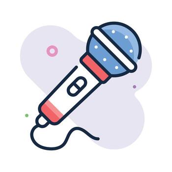 Microphone design isolated on white background, ready to use icon.., vector