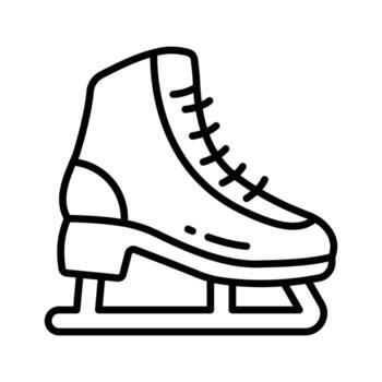 An editable line icon of ice skating shoes, ready to use . vector