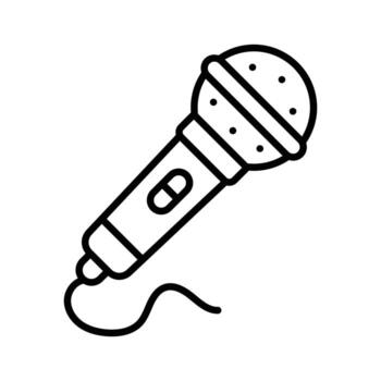 Microphone design isolated on white background, ready to use icon.. vector