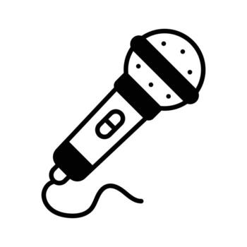 Microphone design isolated on white background, ready to use icon,., vector