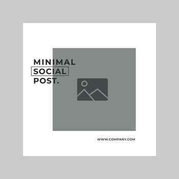 Art of minimalist social media post template with a simple graphic and text, perfect for branding and Template vector