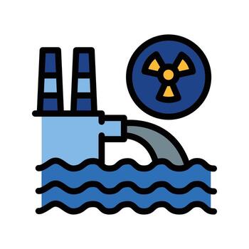 industrial effluent color icon for digital and print projects. vector