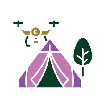 drone zone color flat icon for digital and print projects. vector