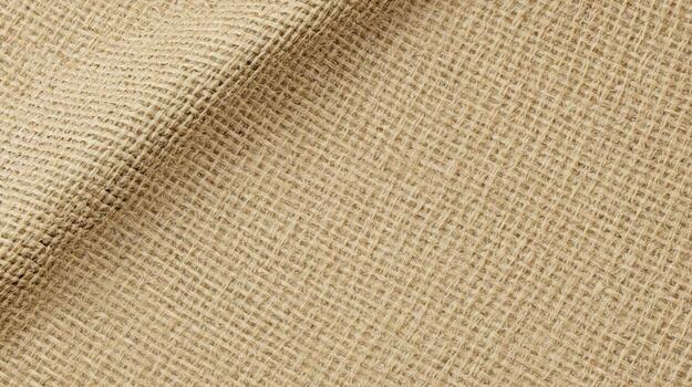 el bruto, natural textura de arpillera tela es desplegado diagonalmente en esta cerca arriba Disparo demostración sus detallado tejido modelo para antecedentes. foto