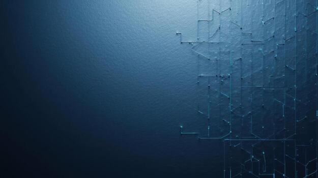 An abstract blue textured background shows a complex network of interconnected lines and dots creating a technological or futuristic pattern design. photo