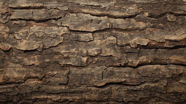 el cerca arriba ver revela el intrincado patrones y texturas de el antiguo árbol ladrar, exhibiendo sus áspero y resistido superficie en genial detalle. foto