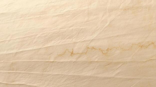 Aged parchment displays subtle stains and creases, evoking a sense of history and timeless texture on a rustic, beige surface design perfectly. photo