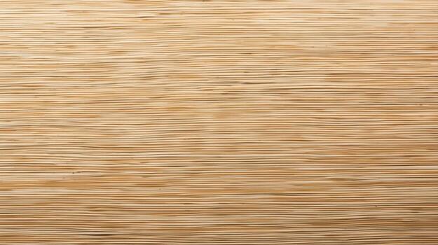 A detailed close-up reveals the natural textures and horizontal lines of a light brown bamboo surface creating a warm and organic backdrop. photo