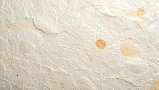 delicado hecho a mano papel revela sutil texturas y terroso marrón inclusiones, creando un único orgánico y artesanal antecedentes elemento para diseño. foto