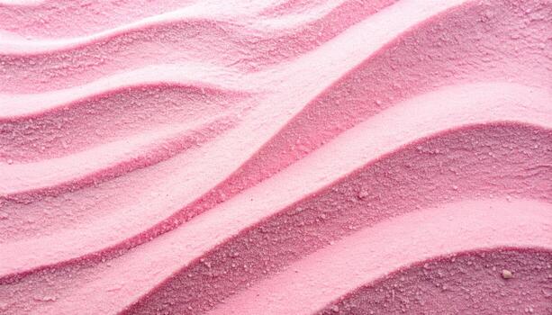 Waves of pink and purple sand cascade in mesmerizing gradients, creating a stunning abstract texture that evokes a sense of tranquility. photo