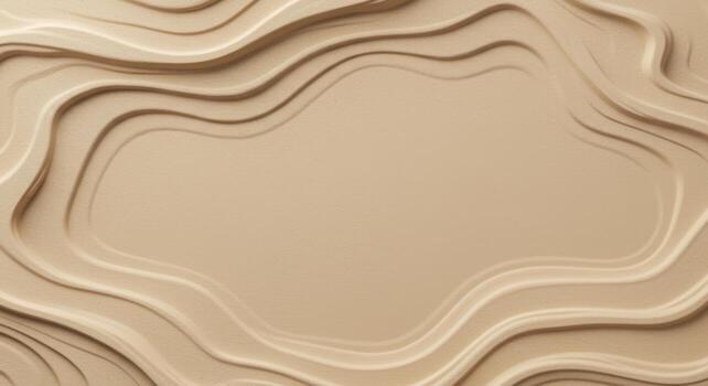 Abstract beige wavy layers create a modern elegant background with smooth, fluid lines and a sophisticated, minimalist design aesthetic. photo