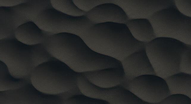 Abstract topographic landscape shows rippled surface with light and shadow creating soft curves in a minimal muted dark grey background. photo