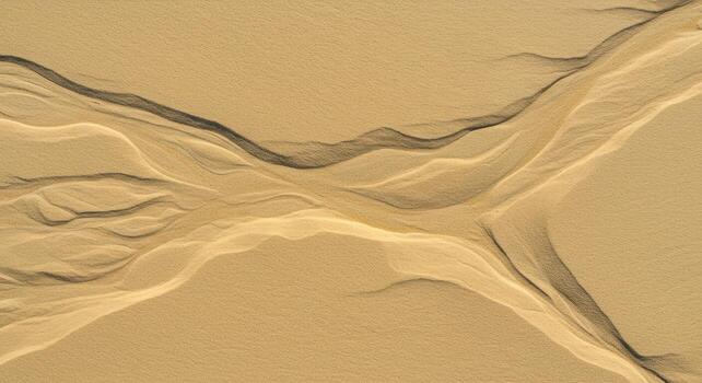 Aerial view showcasing captivating patterns formed by water flow, creating a striking natural abstract design in the arid desert landscape. photo