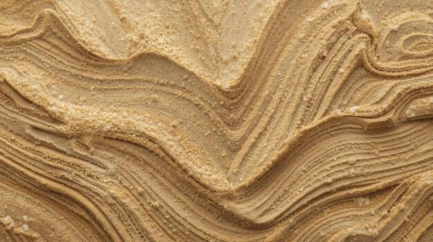 The textured sand layers create a natural abstract pattern, showcasing the earth's geological formation and unique sedimentary deposits. photo