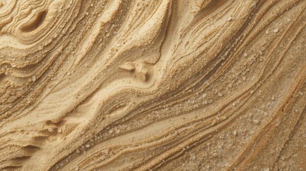 The rippled patterns of sandstone create abstract layers of geological texture and swirling lines of natural shapes and form in the sunlight. photo
