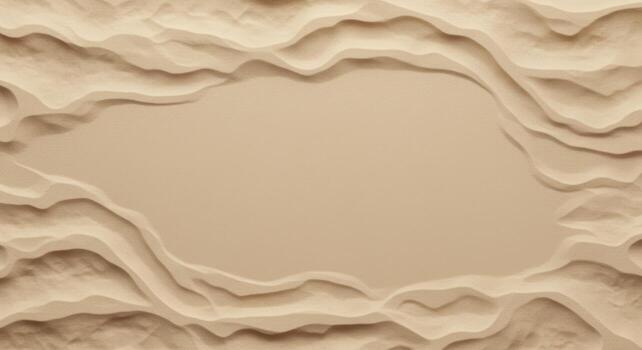 Abstract earth tone backdrop displays topographical landscape design with natural beige hills creating a modern desert textured illustration. photo