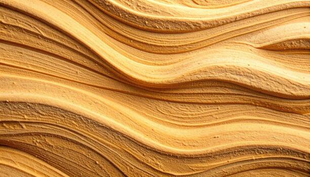 Creamy swirls of golden brown peanut butter create a mesmerizing abstract texture, perfect for food backgrounds and design elements. photo