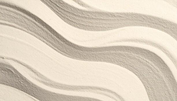 Gentle waves of beige and gray gracefully flow across the textured surface, creating a soothing and visually captivating abstract design. photo