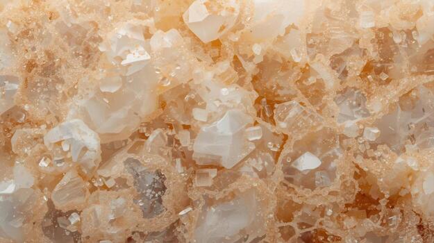 Macro photograph of crystalline mineral specimen revealing intricate details of texture color and unique geological formations in natural setting. photo