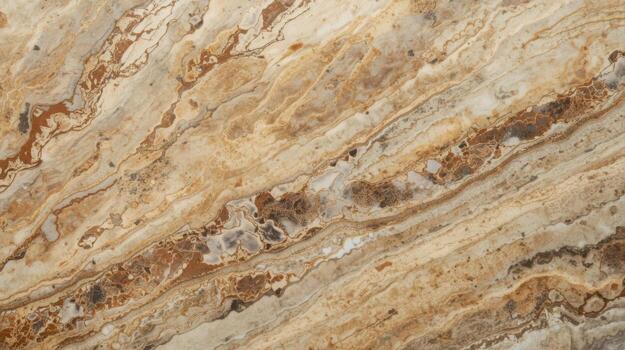 Natural brown marble texture with diagonal veins and subtle variations creates an elegant and earthy design element for architectural applications. photo