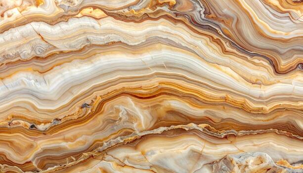 elegante natural ónix mármol textura con ondulado marrón y blanco líneas crea un hermosa resumen modelo Perfecto para antecedentes y diseños foto