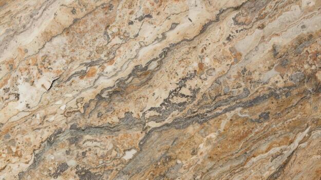 Beige and brown textured stone background with flowing wavy patterns showcases natural beauty and adds warmth to interior design projects. photo