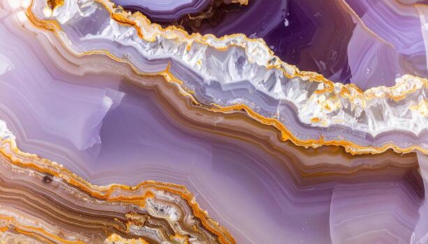 A captivating close-up unveils the swirling textures and mesmerizing patterns of a light purple agate stone, showcasing its natural beauty. photo