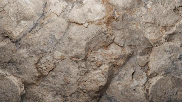 un áspero texturizado Roca pared con un natural modelo proporciona un escabroso, orgánico fondo adecuado para artístico y construcción conceptos. foto