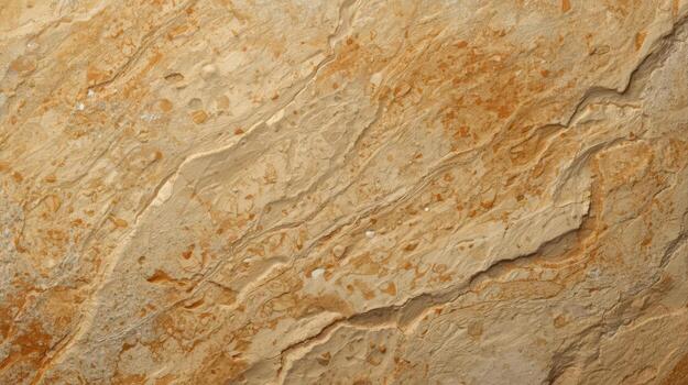 Abstract close up shows the warm beige and brown tones of the natural stone with its textured surface and patterns, perfect for backdrops. photo