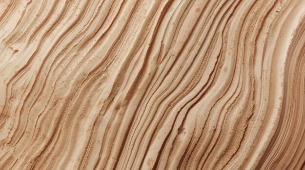 Abstract close up of naturally patterned light brown wood grain shows distinct wavy parallel lines for a unique organic background texture. photo