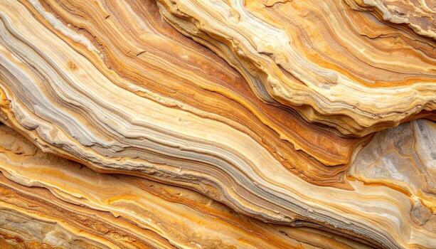 Beautiful patterns of layered sandstone rock formations create a natural abstract background with earthy tones and textured surface details. photo