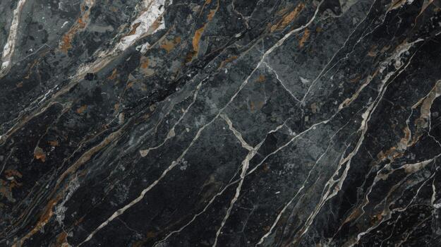Dark marble texture with white and gold veins creating an elegant and luxurious natural stone background for upscale interior design projects. photo
