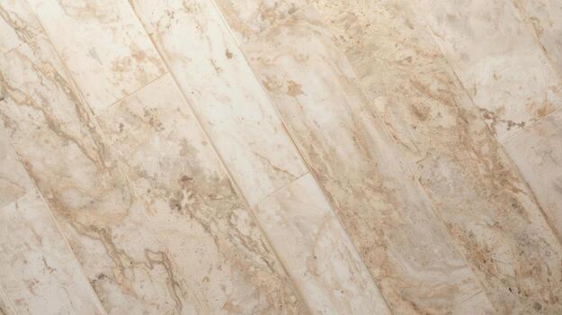 The light beige travertine tile floor has subtle brown veining and a slightly textured surface arranged diagonally on the horizontal plane indoors. photo