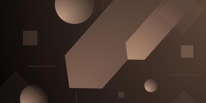 Abstract geometric brown background with geometric shapes pattern concept. Simple elegant banner design. vector