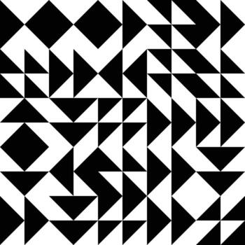 Retro set of four black and white geometric pattern minimal posters with 20s geometric design. Trendy bauhaus pattern background for cover design a poster and backdrop vector