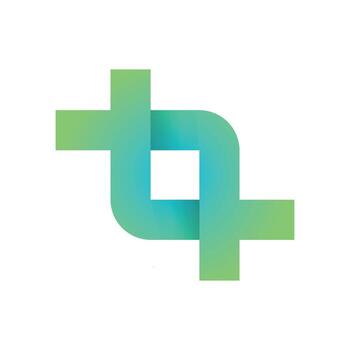 Interlocking TL Logo Gradient Symbol of Integration Balance Modern Design vector