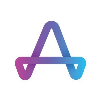 Gradient Loop A Abstract Modern Letterform Logo vector