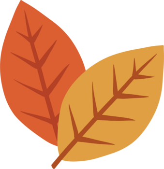 dos superposición caduco hojas. el hojas son prestados en clásico otoño colores. png