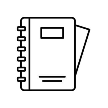 cuaderno icono con bolígrafo para escritura vector