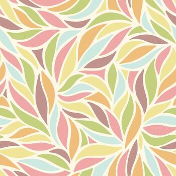 retro resumen hoja remolino sin costura modelo vector