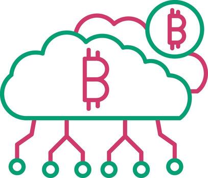 nube minería en línea plataforma vector