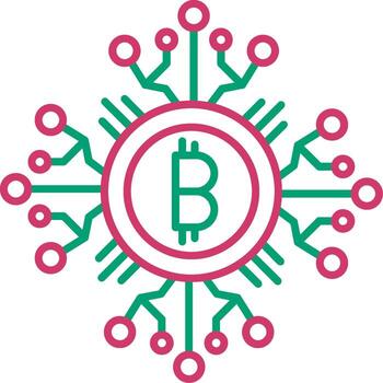 Bitcoin Network Blockchain Chain vector